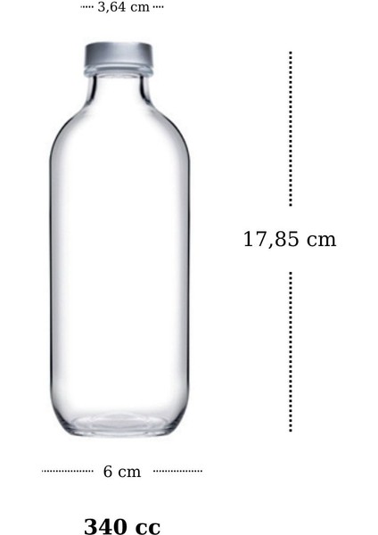 Iconic 3'lü Su Şişesi Seti 3 Boy (1100CC-540CC-340CC)