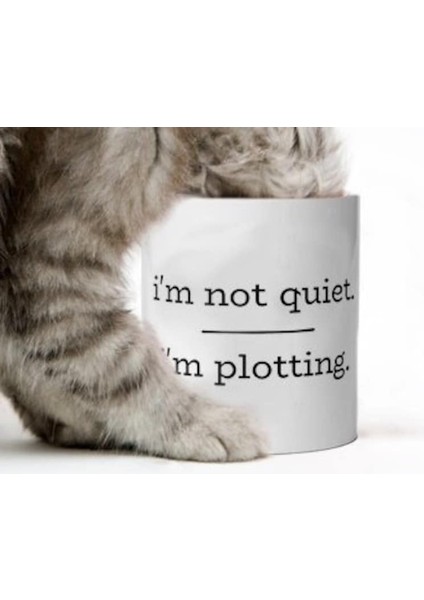 Sessiz Değilim, Alaycı Bir Kahve Kupası Tasarlıyorum, Ünlüler Için Harika Bir Hediye Ingilizce Kupa