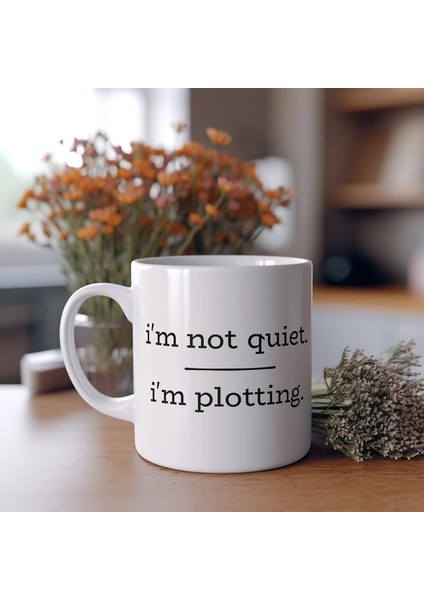 Sessiz Değilim, Alaycı Bir Kahve Kupası Tasarlıyorum, Ünlüler Için Harika Bir Hediye Ingilizce Kupa fiyatları