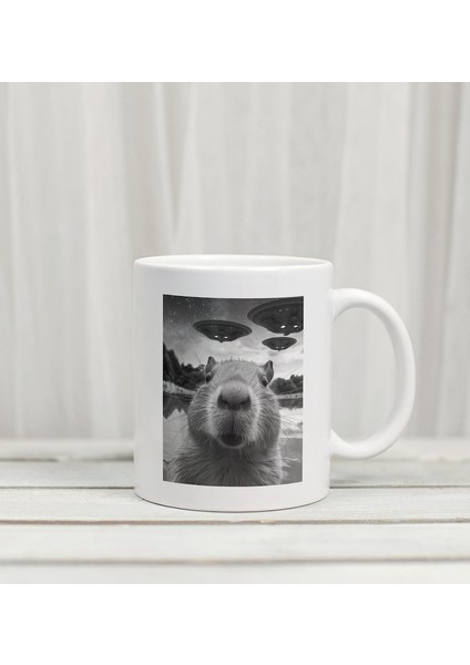 Kapibara Ufo Selfie Kupa, Kapibara Kupa, Komik Erkek Kupa, Baba Kupa, Ingilizce Kupa