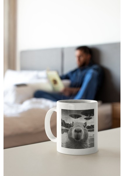 Kapibara Ufo Selfie Kupa, Kapibara Kupa, Komik Erkek Kupa, Baba Kupa, Ingilizce Kupa fiyatları