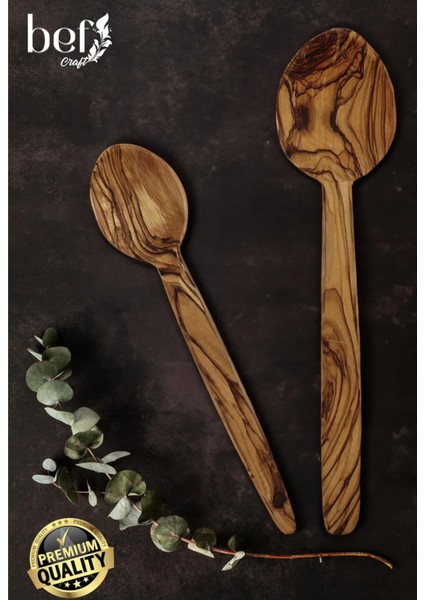 2 Parça Tahta Kaşık Seti 2 Adet Zeytin Ağacı Ahşap Yemek Servis ve Pilav Pişirme Kaşığı Seti Doğal El Yapımı Lüx Kaşık Setii fiyatları