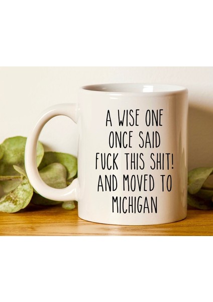 Michigan'a Taşınma Hediyesi • Michigan Kupa • Michigan Hediye Fikri • Rel Ingilizce Kupa