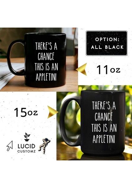 Appletini Hediyesi • Appletini Kupa • Komik Kahve Kupa • Alkol Kupa • Ingilizce Kupa