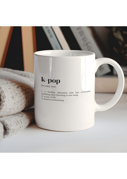 K-Pop Tanımlı Kupa, Kahve Kupa, Emo Hediyesi, Komik Hediye Fikri, Ingilizce Kupa