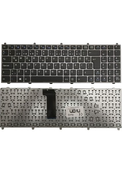 Clevo W655SC W650SH W650EH Notebook Klavyesi Siyah Tr