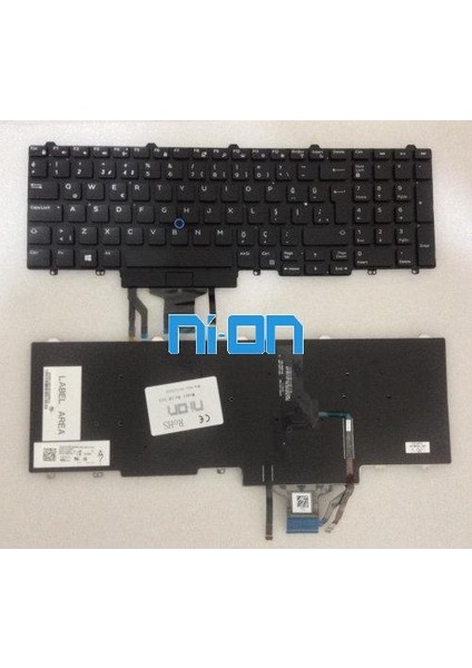 Dell 0TG2X 00TG2X Notebook Klavyesi Siyah Tr