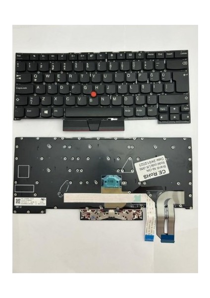 Lenovo 5M11A08458 5M11A08456 uyumlu Notebook Klavye (Siyah-Işıksız Tr)