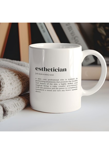 Estetisyen Kahve Kupa, Kahve Kupa, Estetisyen Hediye, Komik Co Ingilizce Kupa