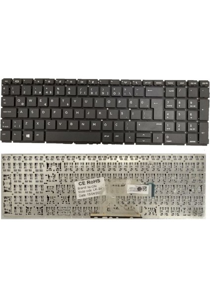 Hp L45090-141 L45091-001 Notebook Klavyesi Siyah Tr