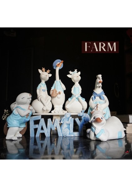 Mavi Eşarplı ve Sepetli El Yapımı Seramik Tavuk Figürü Çiftlik Evi Dekoru - Mükemel orijinal tasarım fiyatları