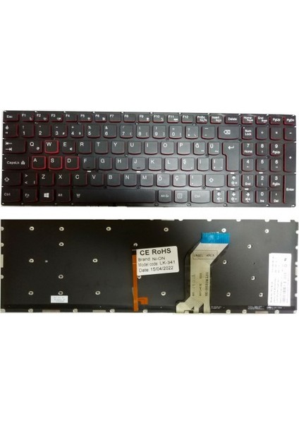 Lenovo 80KV005NUS 80NV0026US Notebook Klavyesi Siyah Aydınlatmalı Tr