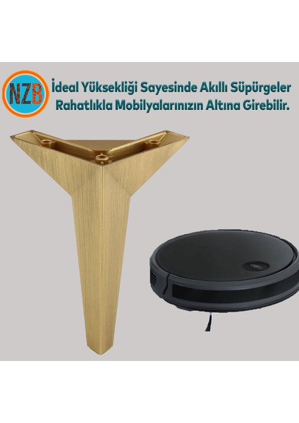 Mobilya Kanepe Çekyat Sehpa Tv Ünitesi Baza Koltuk Ayağı Çekyat Renk Sarı Altın Eskitme 12 cm Ayak indirimleri