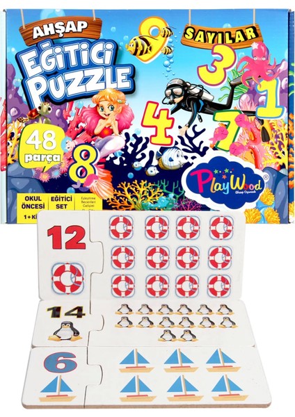 Nessiworld Playwood Ahşap Eğitici Puzzle Sayılar