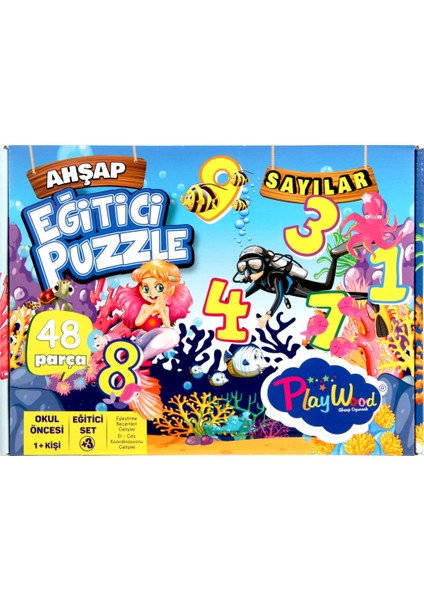 Nessiworld Playwood Ahşap Eğitici Puzzle Sayılar