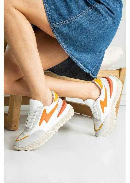 Turuncu Günlük Iç Taban Kadın Sneaker fiyatları