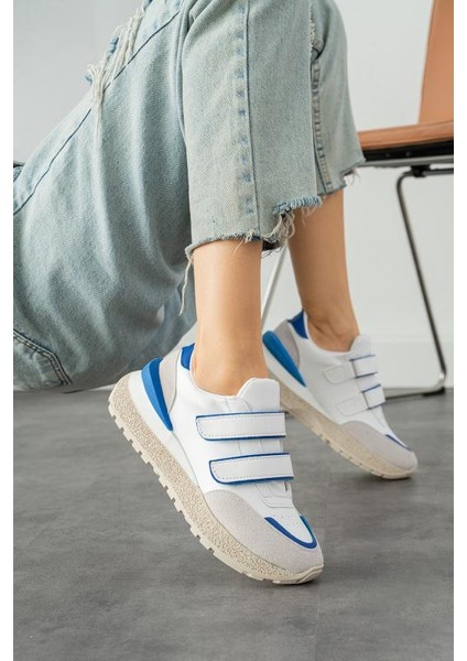 Sax Mavi Günlük Cırtlı Iç Taban Kadın Sneaker