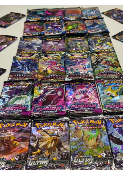 Abetto Market Pokemon Oyun Kart Seti 8 Seri Bir Arada 32 Paket Oyun Kartı