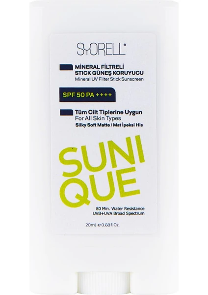 Sunıque Stick Güneş Koruyucu Mat-Ipeksi His 50 Spf