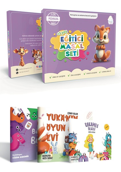 3-6 Yaş Eğitici Masal Seti (3ADET)