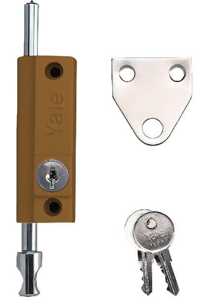 Yale Sürgülü Kapı Pencere Kilidi Kahverengi P124W