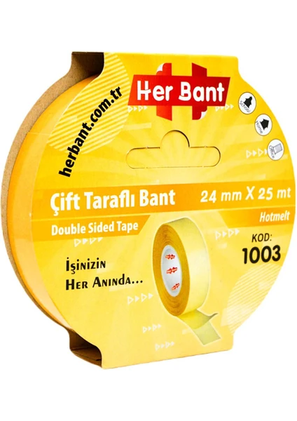 Her Bant 24MMX5MT Çift Taraflı Köpük Band Özel Bant Pe-Hotmelt Yüksek Kalite