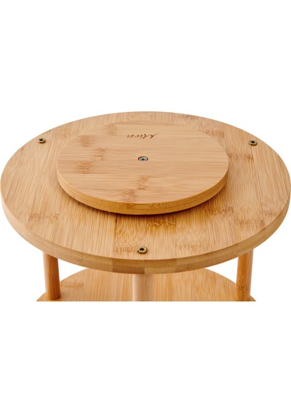 Bambu 2 Katlı Döner Sunumluk- Açık Kahverengi - 34,5x20,5 cm indirimleri