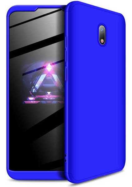 - Xiaomi Redmi 8A - Kılıf Parmak izi Yapmayan 3 Parça Ays Kapak - Mavi - T11030