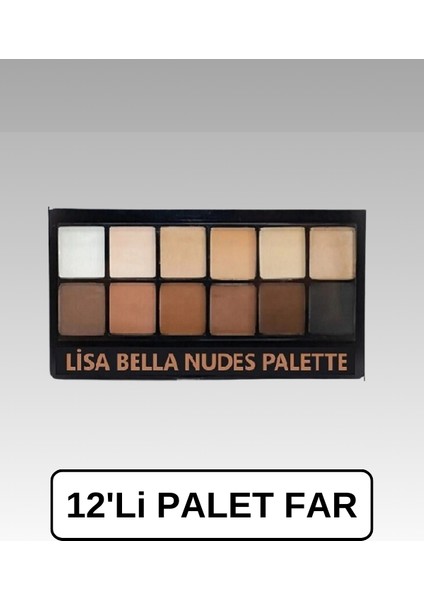 Lisa Bella Professional Make-Up 12 Li Far Paleti 012