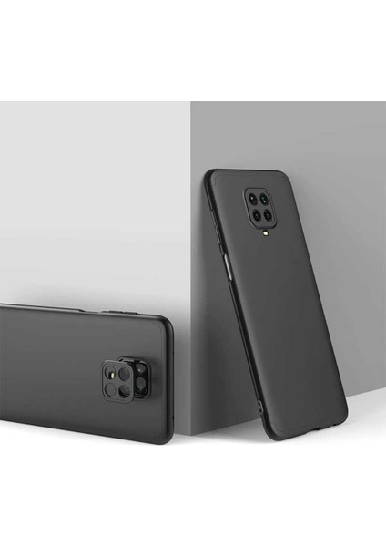 - Xiaomi Redmi Note 9S - Kılıf Parmak izi Yapmayan 3 Parça Ays Kapak - Siyah