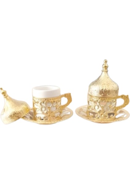 2 Kisilik Gold Fincan Kahve Fincanlari