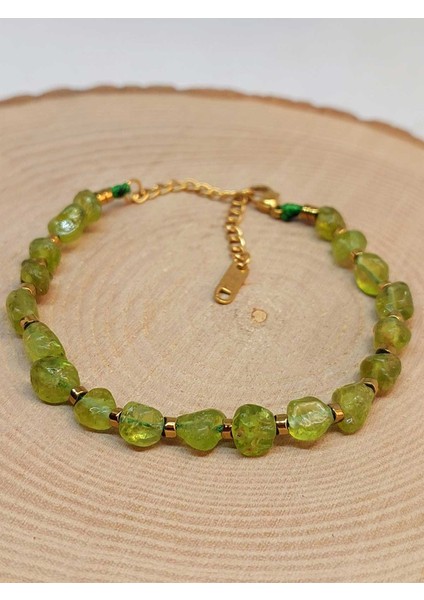 Peridot (Zebercet) Taşı Tasarım Bileklik (47122) modelleri