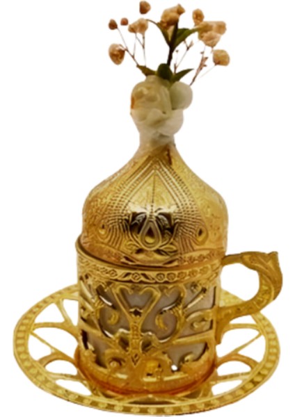 Gold Sarmasik Model Fincan 1 Adet Gold Fincan Kahve Fincanlari