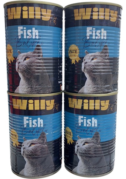 Willy Pet Fish Balıklı 400GR. Pate Ezme X4 Adet