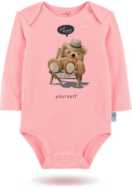 3'lü Organik " Just Enjoy Yourself" Baskılı Uzun Kollu Bebek Body Zıbınuzun-Güneş-Ekru-Pembe-15-40 modelleri