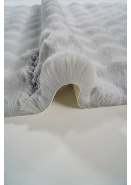 Bubble Peluş Halı Ipek Gri Düz Kesim fırsatları