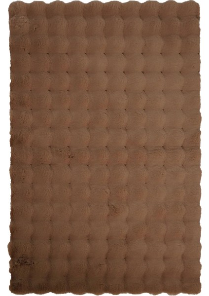 Bubble Peluş Halı Kahve Düz Kesim