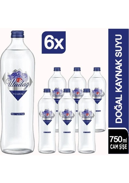 Su Cam Şişe 750 ml Paket Su