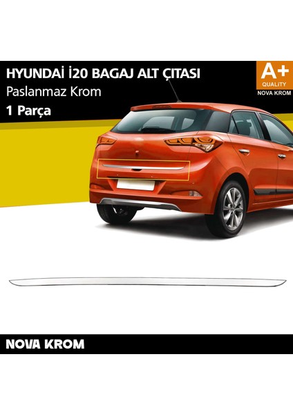 Hyundai I20 Krom Bagaj Alt Çıtası 2014-2018