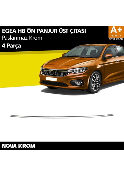 Fiat Egea Hb Krom Ön Panjur Üst Çıtası 2015-2020