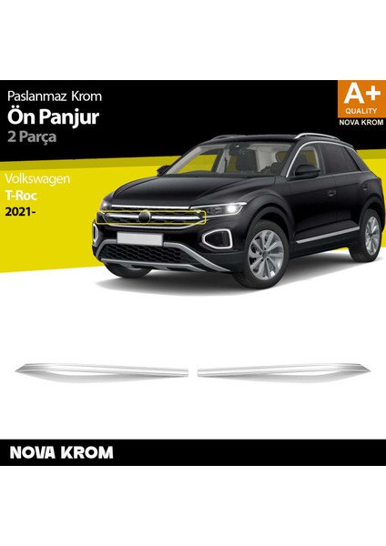 Vw T-Roc Makyajlı Krom Ön Panjur 2 Prç. 2021 Üzeri