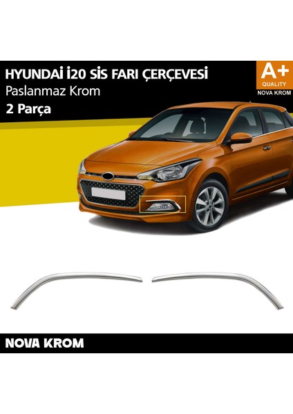 Hyundai I20 Krom Sis Farı Çerçevesi 2 Prç. 2014-2018