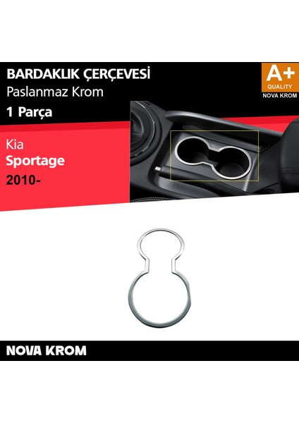 Kia Sportage Krom Bardaklık Çerçevesi 2010-2014