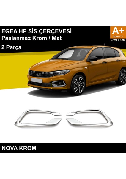 Fiat Egea Hb Krom Sis Çerçevesi 2 Prç. 2020 Üzeri (Mat Krom)