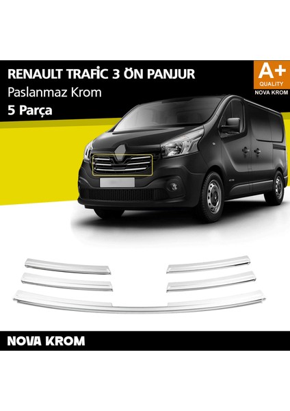 Renault Trafic Krom Ön Panjur 5 Prç. 2015 Üzeri