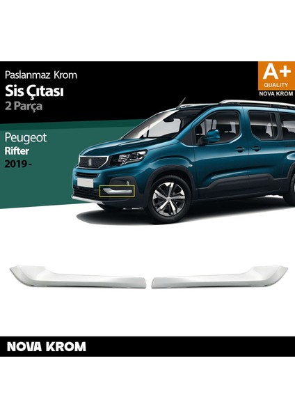 Peugeot Rifter Krom Sis Çıtası 2 Prç 2019 Üzeri