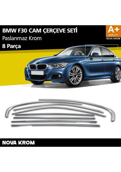 Bmw 3 Serisi F30 Krom Cam Çerçeve Seti 8 Prç 2012-2017