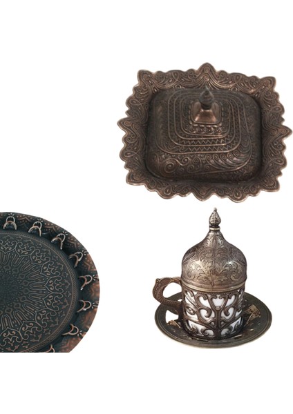 2 Kısılık Eskıtme Fincan Takımı Kahve Fincanları indirimleri