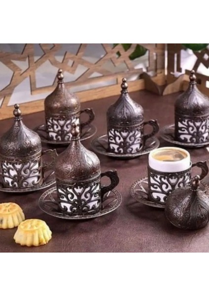 2 Kısılık Eskıtme Fincan Takımı Kahve Fincanları