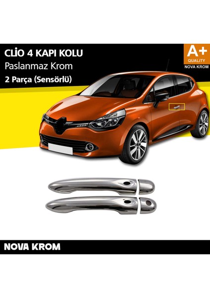 Renault Clio 4 Hb Krom Kapı Kolu 2 Kapı Sensörlü 2012-2019